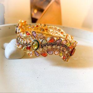✨Gold Bracelet With Multicolored Gems✨